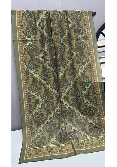 Aminenesil Modal İpek Şal Haki Renk 75217263