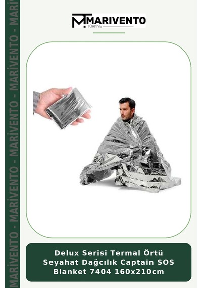 Delux Serisi Termal Örtü Seyahat Dağcılık Captain Sos Blanket 7404 160x210cm Standart