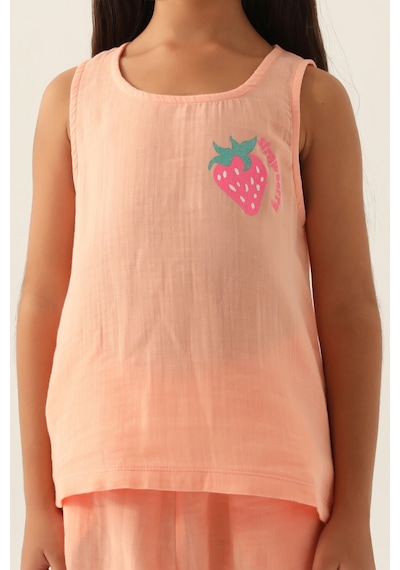 Rolypoly Zero Arm Somon Kız Çocuk Pijama Takımı 5274-42965 Somon