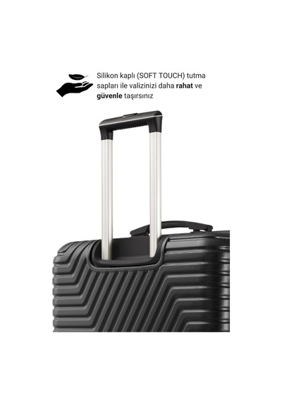 G&d Polo Suitcase Abs Kabin Ve Büyük Boy Siyah 2'li Valiz Seti 600.01-set-bk Siyah