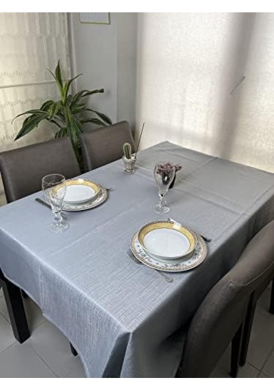 Vi Ihlamur Keten Görünümlü, Su Geçirimsiz, Kayma Yapmayan Premium Masa Örtüsü 145 Cm X 145 Cm, Gri Acı Kahverengi Vi Ihlamur Keten Görünümlü, Su Geçirimsiz, Kayma Yapmayan Premium Masa Örtüsü 145 Cm X 145 Cm, Gri Acı Kahverengi