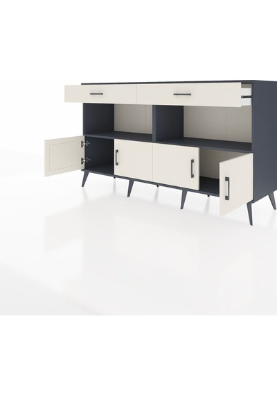 Hyperion Konsol 2 Raflı 2 Çekmeceli 4 Kapaklı 176x44x99 Antrasit- Antrasit-aytaşı Hyperion Konsol 2 Raflı 2 Çekmeceli 4 Kapaklı 176x44x99 Antrasit- Antrasit-aytaşı