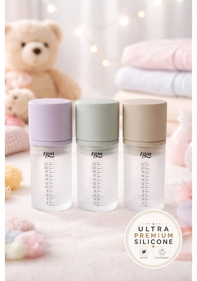 Tgm Baby Medimini 3'lü Ölçülü Ultra Premium Silikon Biberon Seti Vitamin Dispenseri Özel Taşıma Kablı