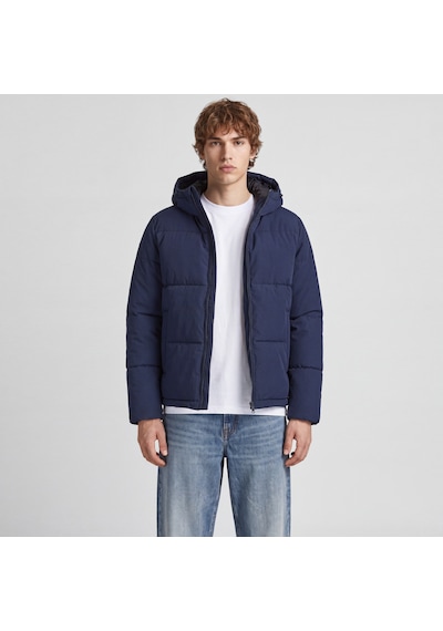 Jack & Jones Erkek Ayarlanabilir Bagcikli Kapüsonlu Puffer Ceket - Galaxy - 12303930 Sky Captain