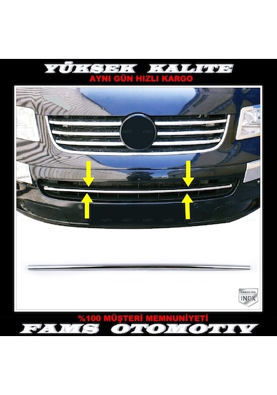 Vw T5 Multivan Krom Ön Tampon Çıtası 2003-2010 P.Çelik