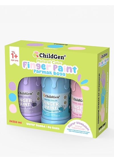 Childgen Süper Yıkanabilir Pastel Parmak Boya Set 2 Çok Renkli
