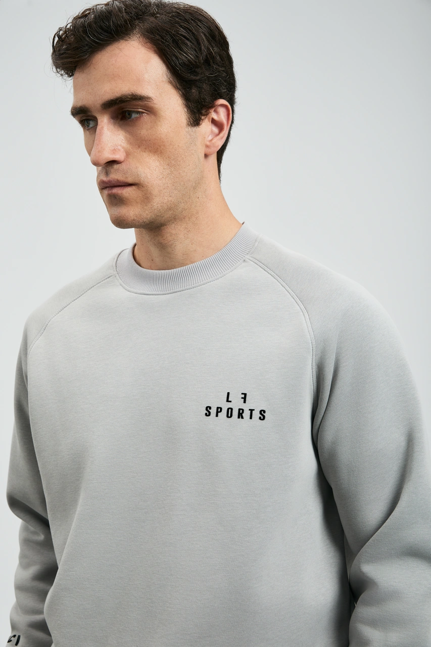Lufian Sıgma Erkek Sweatshirt Açık Gri Açık Gri 112030186100180 Açık Gri