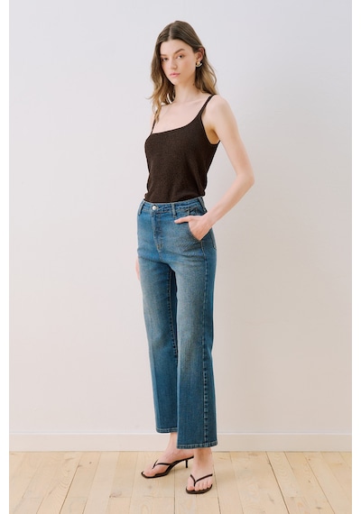 Manuka Orta Bel Flare Paça Jean Mavi Ss26pnt00014-22