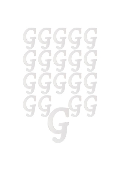 Kına Atölyesi 20 Ad Karışık Pleksi Harfleri 4Cm Gümüş