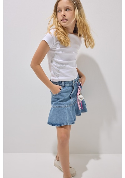 Defacto Mavi Mini Jean Etek Kız Çocuk H8885a826aunm28 Mavi-nm28
