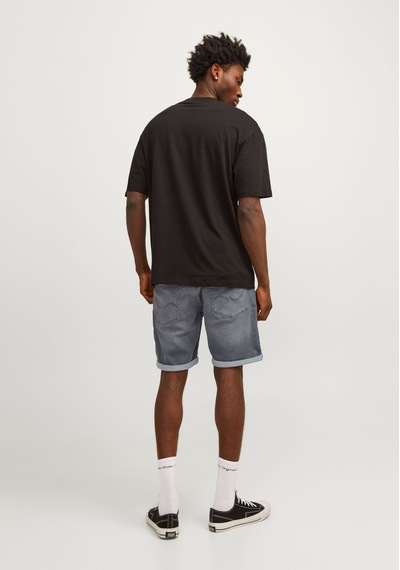 Jack & Jones Erkek Rick Icon 370 Denim Sort 12249214 Grey Denim Gri