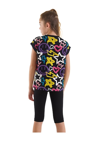 Denokids Mushi Street Style Kız Çocuk T-shirt Tayt Takım Çok Renkli Denokids Mushi Street Style Kız Çocuk T-shirt Tayt Takım Çok Renkli