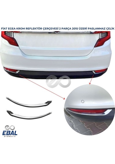 Fiat Egea Krom Arka Reflektör Çerçevesi 2 Parça 2015 Ve Üzeri P.çelik