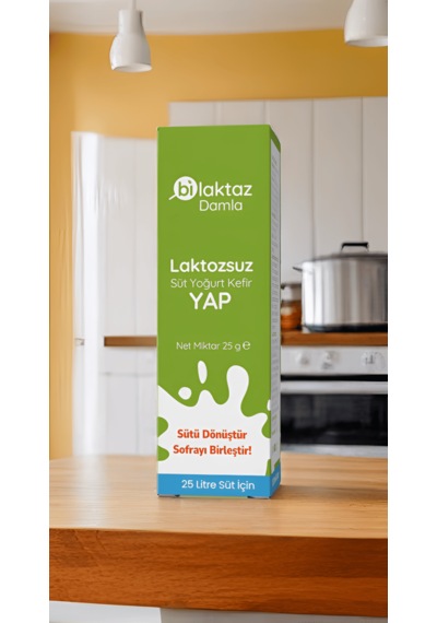 Bilaktaz Evde Laktozsuz Süt Yoğurt Ve Kefir Yapım Seti - Eko Paket 2 Adet Laktaz Enzimi Damlası 25 G + Süt Termometresi