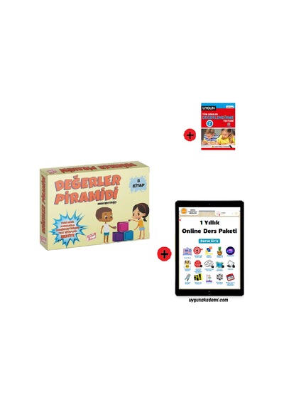 2. Sınıf Hikaye Kitabı Seti Değerler Piramidi + Sadık Uygun Yayınları Tüm Dersler 2. Sınıf Test Kitabı + 1 Yıllık Online Ders Paketi﻿