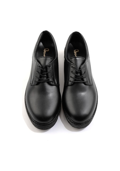 Bambi Siyah Kadın Oxford Ayakkabı K01257067909 Siyah