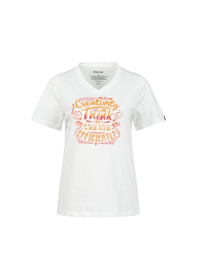 2as Alone Baskılı V Yaka Kadın T-shirt 411 Beyaz
