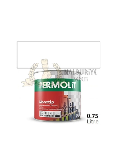 Permolit Monotip Beyaz Sentetik Antipas Boya 0.75 Lt.