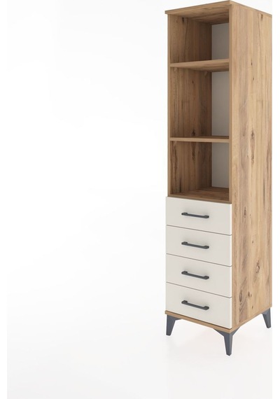 Hyperion Dolap 3 Raflı 4 Çekmeceli 44x44x182 Çam-aytaşı Atlas Çam