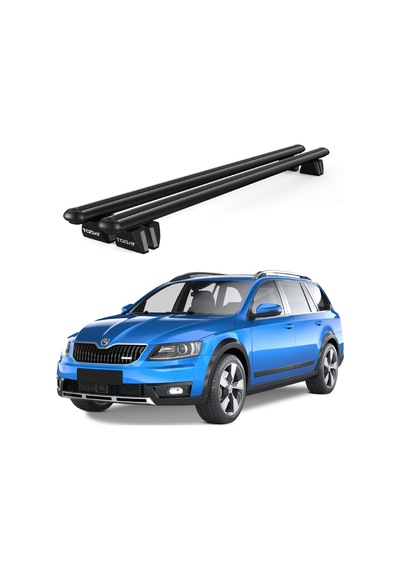Pençe Skoda Octavia Scout 2014 Ve Sonrası Uyumlu Siyah Ara Atkı Port Bagaj Tavan Barı