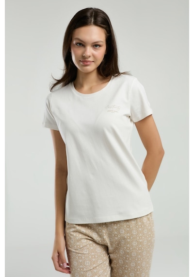 Pierre Cardin Kadın Beyaz Pijama Takımı Pc9001-s-v2 Beyaz