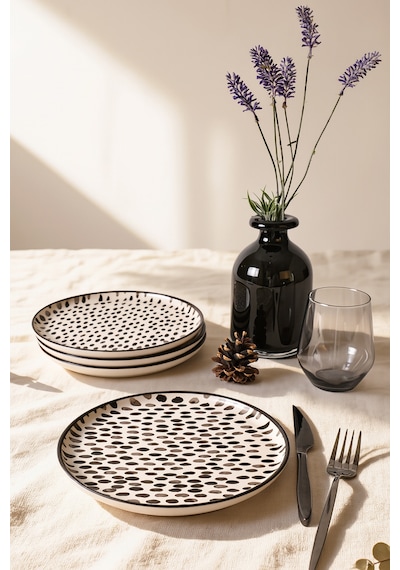 Keramika Shadow Nordic Pasta Tabağı 22 Cm 4 Adet 21434 Çok Renkli