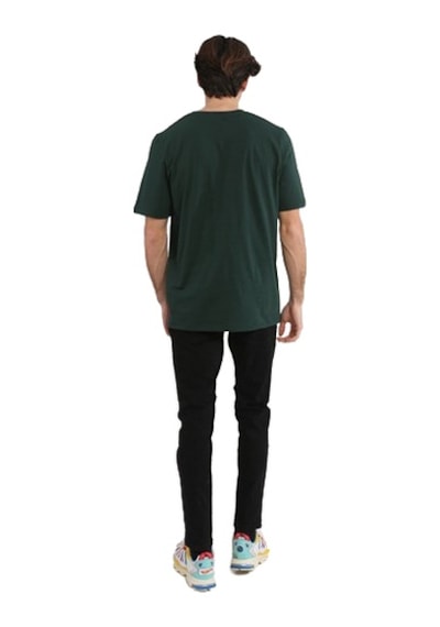 Jack & Jones Göğüs Logo Baskılı Tişört Grow 12249613 Pine Grove Koyu Yeşil