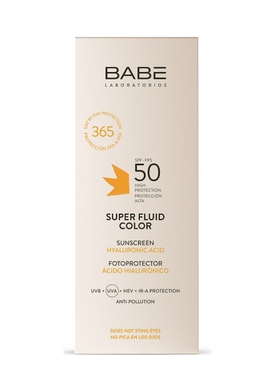 Babe Facial Sunscreen Super Fluid Color SPF50 50ml - Hyaluronik Asit İçeren Renkli Yüz Güneş Kremi
