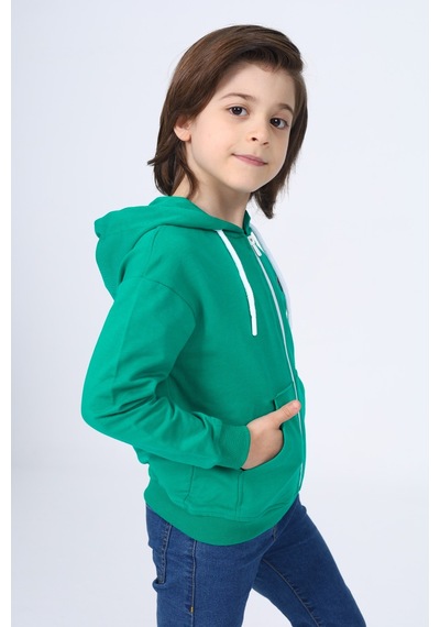Toontoy Kids Toontoy Erkek Çocuk Kapüşonlu Fermuarlı Cepli Düşük Omuz Baskılı Örme Hırka - 3 İplik Şardonsuz Koyu Yeşil Toontoy Kids Toontoy Erkek Çocuk Kapüşonlu Fermuarlı Cepli Düşük Omuz Baskılı Örme Hırka - 3 İplik Şardonsuz Koyu Yeşil