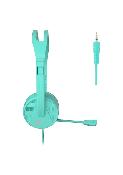 Lecoo HT106 Kablolu 3.5mm Jacklı Mikrofonlu Kulak Üstü Kulaklık Turkuaz