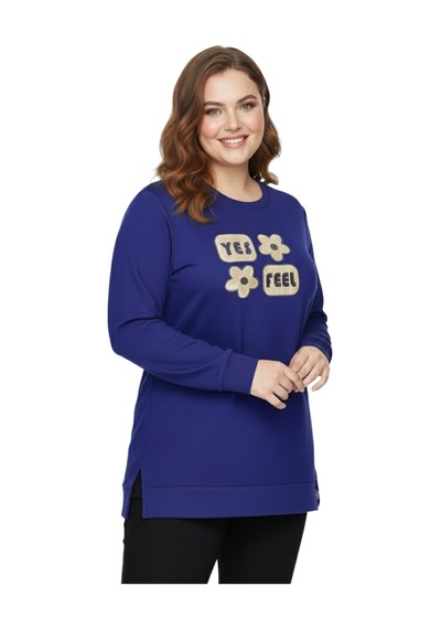 Caftan Kadın Sıfıryaka Taşlı Tunik Bgl-st05087 İndigo