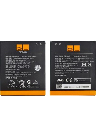 Teknonet Lenovo Vibe K5 A6020 Uyumlu 2000 Mah Batarya