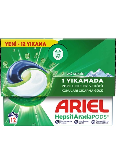 Ariel Pods Çamaşır Deterjanı Kapsülü 12'li 219.6 G 5 Adet 2'li Set