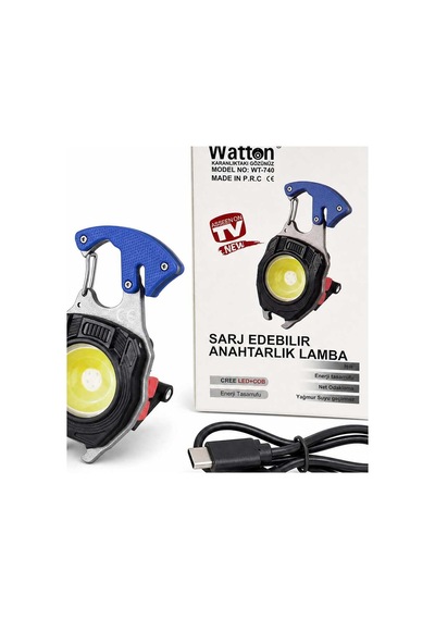 Çok Amaçlı Kamp Işığı Anahtarlık Lamba Wt-740 Evimdeyokyok Beyaz