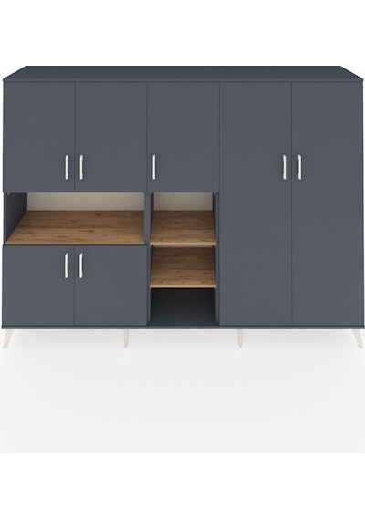 Hyperion Dolap 13 Raflı 7 Kapaklı 220x44x163 Antrasit-antrasit/ça Antrasit-antrasit/çam Hyperion Dolap 13 Raflı 7 Kapaklı 220x44x163 Antrasit-antrasit/ça Antrasit-antrasit/çam