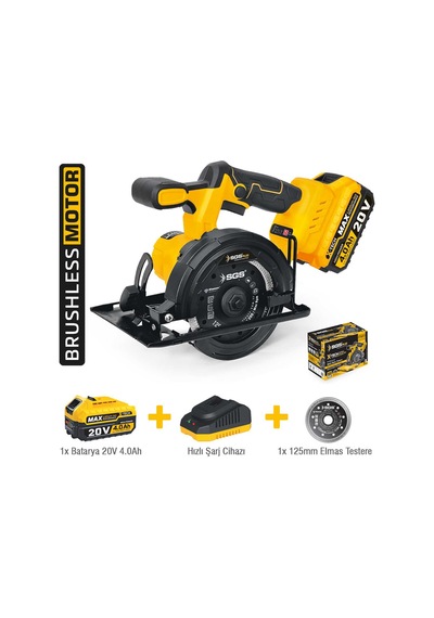 Sgs5540 - 20 Volt 4 Amper 125mm Akülü Mermer Granit Fayans Makinası