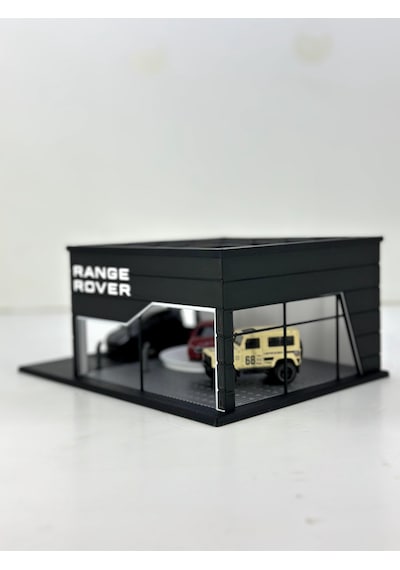 1/64 Ölçekli Range Rover Diorama Tasarımlı Araç Sergileme Garajı 3d Baskı