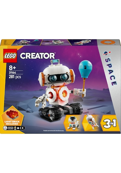 LEGO® Creator 3’ü 1 Arada Uzay Robotu 31164 - 8 Yaş ve Üzeri Çocuklar için Köpek Figürüne veya Rokete Dönüşebilen Oyuncak Yapım Seti (281P)