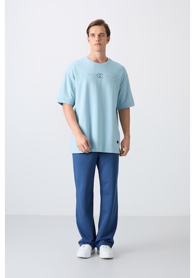 Tommy Life Açık Mavi Pamuklu Kalın Yumuşak Dokulu Oversize Fit Baskılı Erkek T-shirt - 88323 Açik Mavi Tommy Life Açık Mavi Pamuklu Kalın Yumuşak Dokulu Oversize Fit Baskılı Erkek T-shirt - 88323 Açik Mavi