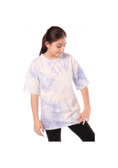 Toontoy Kids Toontoy Kız Çocuk Batik Desenli Tişört Mavi