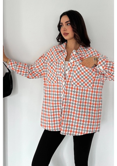 Asprin Fashion Oduncu Gömlek Turuncu Turuncu