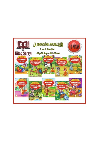 La Fontaine Masalları (10 Kitap) - Büyük Boy - Ema Yayınları