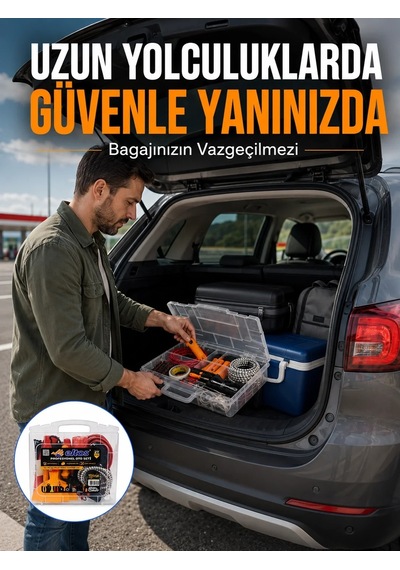 Ers- Profesyonel Araç İçi Acil Durum Seti 27 Parça Çok Amaçlı Oto Yardım Çantası