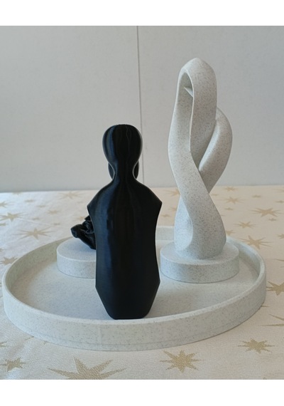 Çiftset-siyahmermer 23 Cm