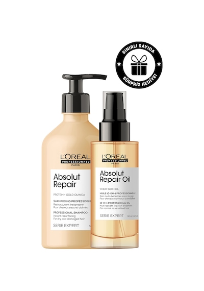 Serie Expert Absolut Repair Yıpranmış Saçlar Için Onarıcı Bakım Seti İşlem Görmüş