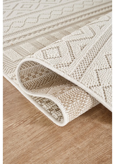Badelya Home Krem İskandinav Modern Tasarım Sisal Bukle Özel Ölçü Salon Oturma Odası Koridor Mutfak Halısı Yolluk Krem Ekru