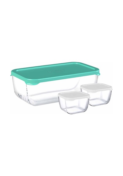 Pasabahce Snow Box Saklama Kabı Seti Mavi