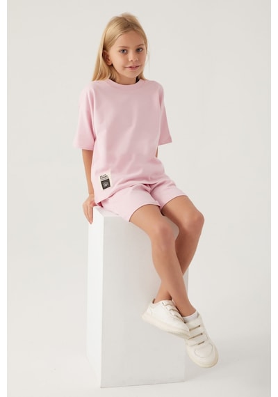 Rolypoly Holiday Toz Pembe Kız Çocuk Şort Takım 5274-42925 Pembe