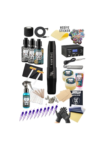 Soul Nova Floral Black Kablosuz Kalıcı Makyaj Seti 3.5 Mm Kalıcı Makyaj Pen Set