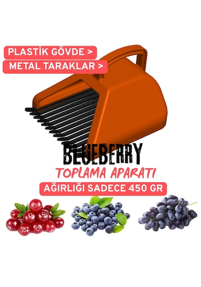 Blue Berry , Aronya , Kuşburnu Ve Meyve Toplama Tarağı Plastik B Alıç Toplama